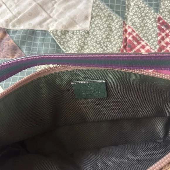 Gucci Brown Monogram Clutch - Picture 7 of 9